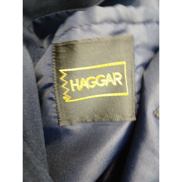 Vtg Haggar Mens Blazer Jacket Sz 42 Washable Blue 2 Gold Buttons - Picture 7 of 10